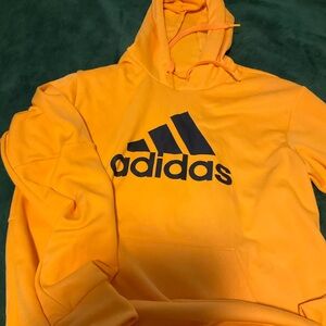 Adidas Men's Bright Yellow Hoodie